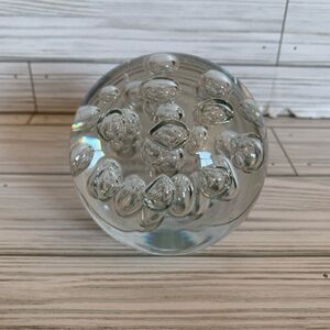 Vintage Dynasty Gallery Clear Glass Bubble Paperweight - Home Accents